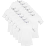 Gildan Herren Crew T-Shirts 12 Pack Unterwäsche, White Multipack, Large (12erPack)