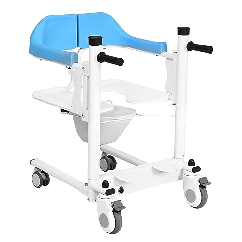 Patientenlift-Transfer-Mobilitätsstuhl Elektrischer Patientenlift-Rollstuhl für zu Hause mit Fernbedienung und um 180° geteiltem Sitz Tragbarer Transportstuhl mit leisen Rollen, Sicherheitsc
