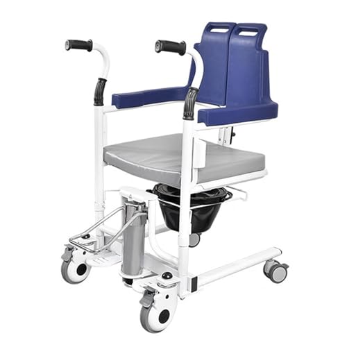 Manueller Patientenlifter Rollstuhl,Hydraulischer Patientenlift Badezimmer Rollstühle,Tragbare Patientenlifthilfe Für Ältere Menschen,Um 180° Geteilter Sitz Und Höhenverstellbar A