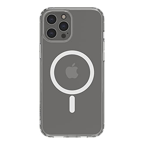 Belkin MagSafe-kompatible Hülle für das iPhone 12 Pro Max (mit antimikrobieller Beschichtung, integrierten Magneten und erhöhten Rändern zum Schutz der Kamera)