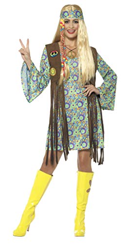 Smiffys 60s Hippie Chick Costume, with Dress Fancy Dress