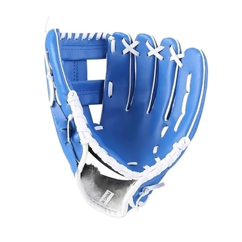 DFJOENVLDKHFE Outdoor-Sport-Baseballhandschuh, Linke Hand, for Kinder/Erwachsene, Männer und Frauen, Training, Softball-Übungsausrüstung (Color : Blue, Size : 11.5 inches)