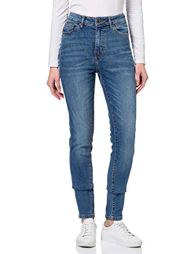 Urban Classics Damen Ladies High Waist Skinny Jeans Klassische Hose, Tinted Midblue Washed, 27/30