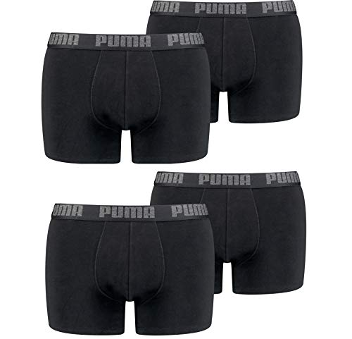 PUMA 10 er Pack Boxer Shorts Herren Unterhose (New Schwarz/Schwarz, L)