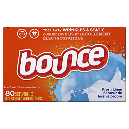 Bounce Fabric Softener Dryer Sheets Fresh Linen 80 count by Bounce