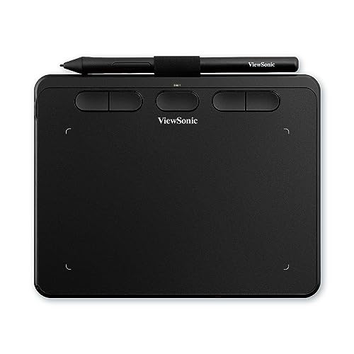 ViewSonic PF720 Grafiktablett, 7 Zoll, tragbar und vielseitig einsetzbar für Studenten und Kreative, 8.192 Stiftdruckstufen und +-60 Grad Neigung, kompatibel mit Mac und Windows