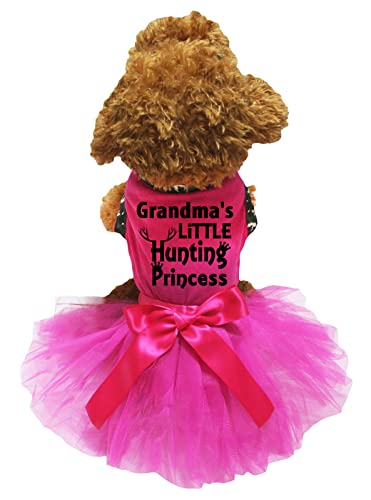 Petitebelle Grandma's Little Hunting Princess Hundekleid, Hot Pink / Hot Pink, Größe XXL