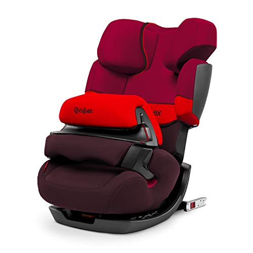 CYBEX Silver 2-in-1 Kinder-Autositz Pallas-Fix, Für Autos mit und ohne ISOFIX, Gruppe 1/2/3 (9-36 kg), Ab ca. 9 Monate bis ca. 12 Jahre, Rumba Red