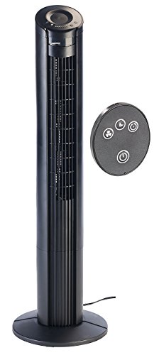 Sichler Haushaltsgeräte Standventilator: Turmventilator mit Magnet-Fernbedienung & 90°-Oszillation, 55 Watt (Towerventilator)