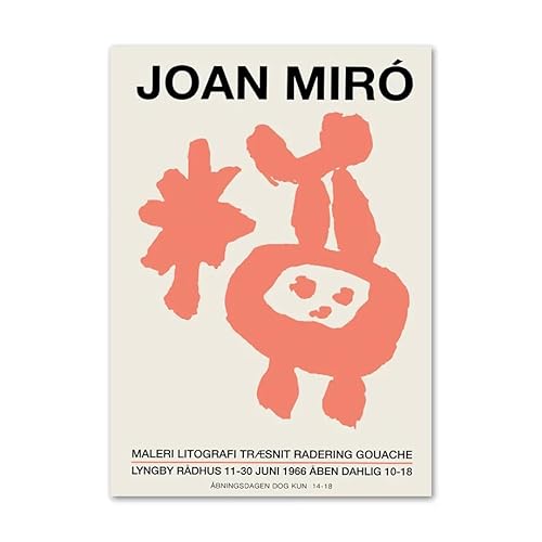 Berühmte Joan Miro Nordische Poster und Drucke Abstrakte Wandkunst Farbblock Leinwand Gemälde Ästhetische Bilder für Wohnzimmer Dekor 50x70cmx1 Kein Rahmen