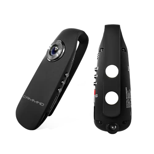 Mini-Körperkamera, Versteckte Spionagekamera CAMMHD 1080P Full HD, Akkulaufzeit von 3 bis 7 Stunden, Camcorder-Videorecorder mit Tragbarem Taschenclip (64GB)