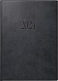 rido/idé Tageskalender Modell ROMA 1 2024 1 Seite = 1 Tag Blattgröße 14,2 x 20 cm schwarz