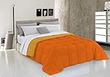 Italian Bed Linen Wintersteppdecke Elegant, Orange/Gelb, Einzelne, 100% Mikrofaser, 170x260cm
