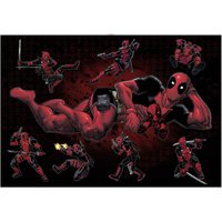 Komar Marvel Wandtattoo Deadpool Posing - 100 x 70 cm (Breite x Höhe) - 8 Teile - Deco-Sticker, Wandaufkleber, Wandsticker, Wanddeko, Kinderzimmer - 14741h
