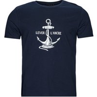 Armor Lux Herren Siebdruck T-Shirt, Lever L'Anker/Marine Deep, S