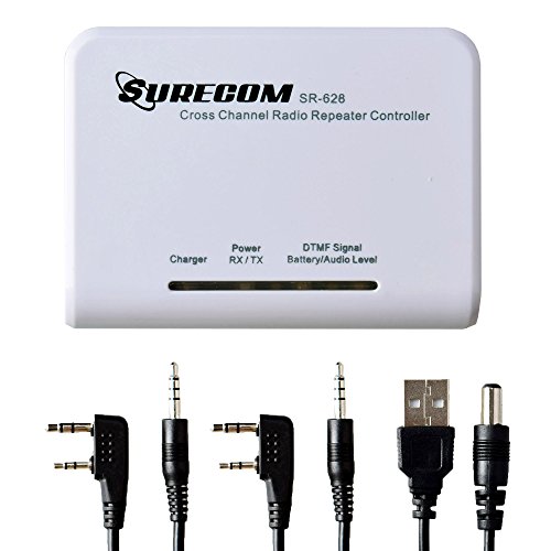 Mcbazel Surecom SR-628 Cross Band Duplex Repeater Controller with 2 x K Plug 46-K Cable for Kenwood Baofeng PUXING WOUXUN QUANSHENG