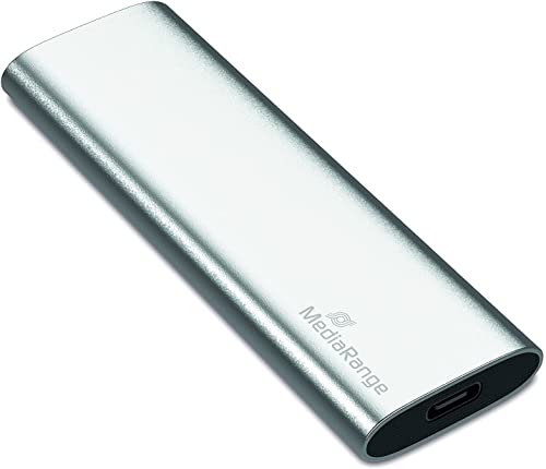 MediaRange External USB Type-C® solid State Drive, 960GB, Silver