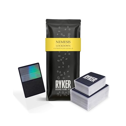 Ryker | Kompatibel mit Nemesis: Lockdown Stretch Goals Card Sleeve Kit | Brettspiel Kartenhüllen (transparent)