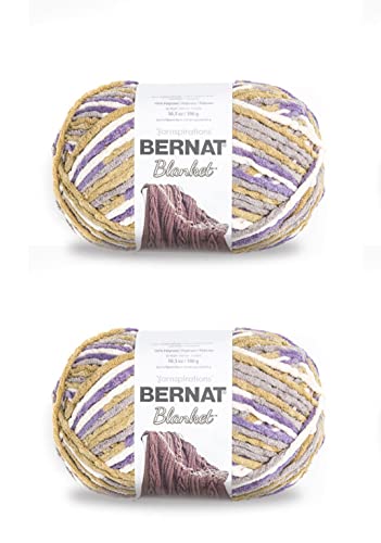 Bernat Blanket Lilac Bush Garn – 2 Packungen mit 300 g – Polyester – 6 Super Bulky – 220 Meter – Stricken/Häkeln