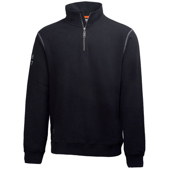Helly Hansen Workwear Sweatshirt mit Reißverschluss Oxford HZ Sweater 990, Größe XL, schwarz, 79027