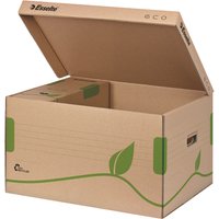 Esselte Archiv-Klappdeckelbox ECO, braun, für Format DIN A4+