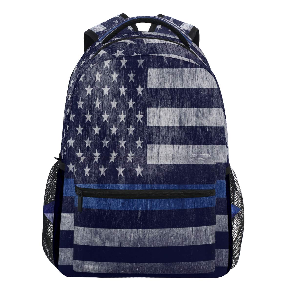 Oarencol Amerika-Rucksack mit Flagge, gestreift, Blau