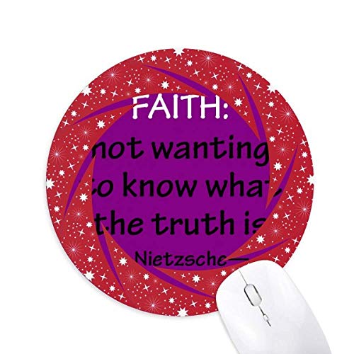 Faith Life Truth Wheel Mouse Pad Round Red Rubber