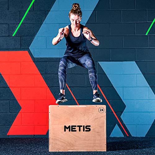 METIS 3-in-1 Plyo Jump Box - Krafttraining | Indoor Box aus Holz | 51cm, 61cm, 76cm