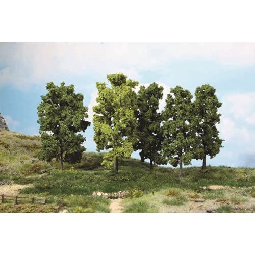 Heki 1990 Blattbäume, 5 Stück, Höhe 18 cm, Mehrfarbig
