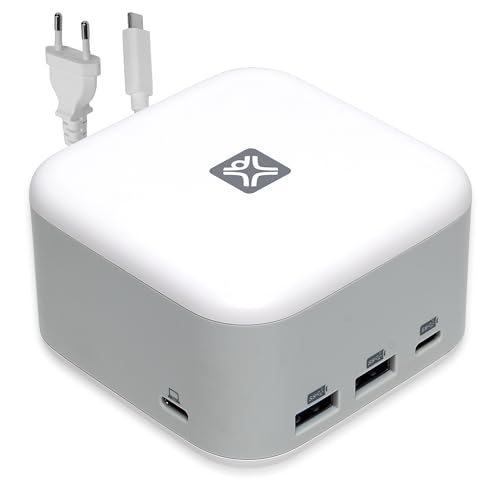 XtremeMac X-Cube Pro USB-C Dockingstation (130W), 5-in-1 Hub für MacBook & Laptops, Ladegerät, HDMI 4K, Ethernet, Ultra-Design