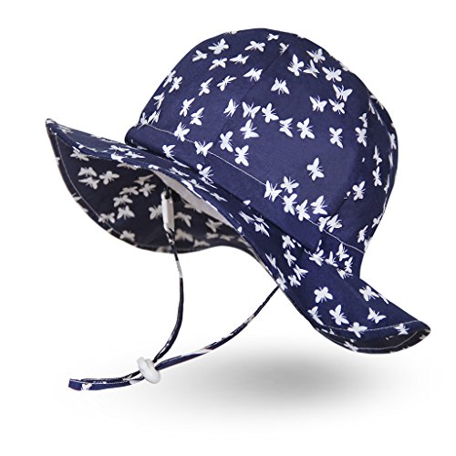 Ami&Li tots Mädchen Sonnenhut Verstellbarer Hut mit breiter Krempe Sonnenschutz UPF 50 für Baby Mädchen Jungen Säugling Kind Kleinkind Unisex