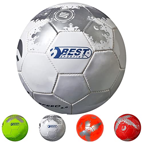 Best Sporting Fußball Speed 2.0,gelb, grün, rot oder weiß (#4 Weiß, 4 Stück)