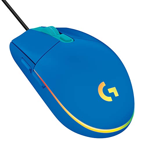 Logitech G G203 LIGHTSYNC Gaming-Maus mit anpassbarer RGB-Beleuchtung, 6 programmierbaren Tasten, spieletauglichem Sensor, Abtastung mit 8.000 DPI, geringes Gewicht - Blau