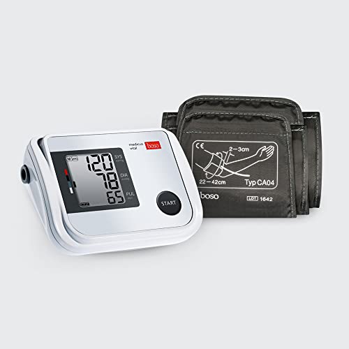 boso medicus vital - Vollautomatisches Oberarm-Blutdruckmessgerät mit großem Display und Arrhythmie-Erkennung - Inkl. Blutdruckmanschette (22-42cm)