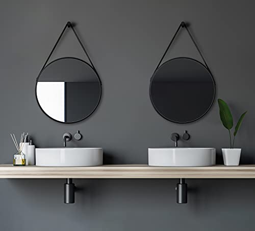 Badspiegel »Black Light«, Ø 50 cm, mit Beleuchtung
