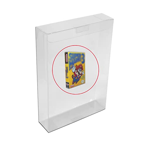 Ruitroliker 10pcs Clear Box Sleeve Protector for NES Games Cartridge Box