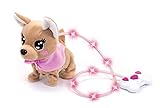 Simba 105893542 - ChiChi Love Loomy, mit leuchtender Kabelsteuerung, kann Laufen, bellen und mit dem Schwanz wedeln, 20cm, Für Kinder ab 3 Jahren