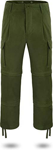 normani Outdoor Sports 3-in-1 Zip-Off Outdoor Hose/Short Moleskinhose nach TL mit Reißverschluss abtrennbare Hosenbeine - Shorts oder 3/4 Farbe Oliv Größe M