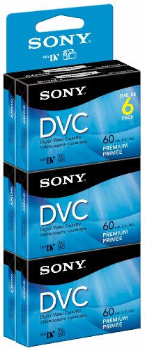 Sony DVM60PRR/6 Premium Digital Video Cassette, Ziegelrot, 6 Stück
