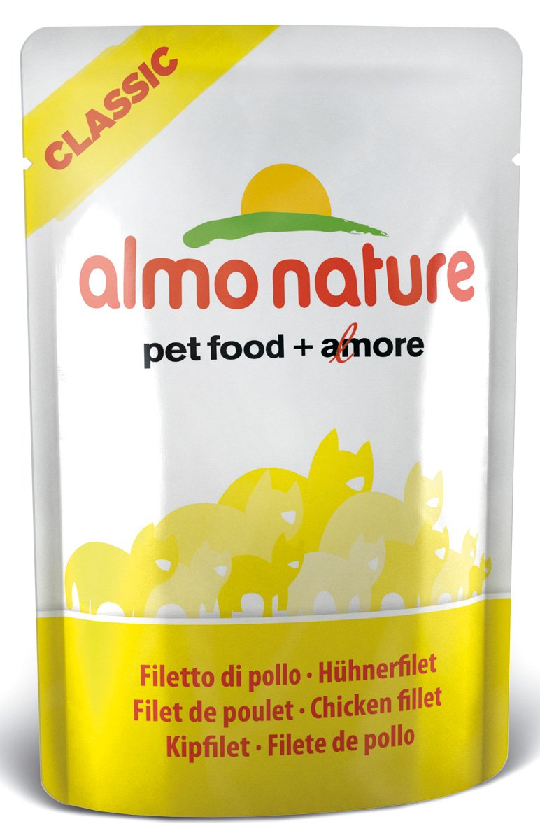 Almo Nature Cat Classic Pouch 24x 55g Portionsbeutel (Hühnerfilet - Hühnerbrühe)