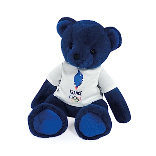 Doudou et Compagnie - Lizenz JO Paris 2024 Olympische Spiele und Paralympie-Bär, französische Nationalmannschaft, blau, JO2454, 30 cm