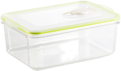 Rosenstein & Söhne Vakuum Box Lebensmittel: Vakuumier-Box für Handvakuumierer, 1,3 Liter Volumen, 21,5 x 13,8 cm (Vakuumierdose, Vakuum Behälter, Mikrowellengeschirr)
