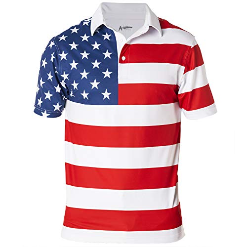 Royal & Awesome Lustige Golf-Shirts für Herren, Herren-Golfshirt, verrückte Golf-Polos für Herren, Golf-Poloshirts für Herren, Herren, US-Flagge, 3X-Groß