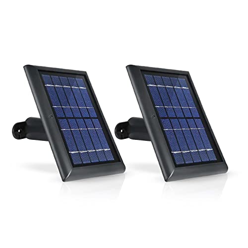Wasserstein Solarpanel mit 13,1ft/4m Kabel kompatibel mit Cam 2C und 2C Pro (schwarz, 2er Pack) (Nicht kompatibel mit Cam 2/2 Pro/E)