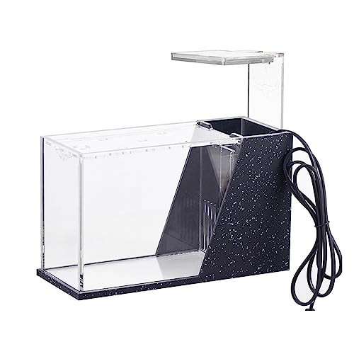 Aquarium Aquarium-Tisch-Acryl-klarer quadratischer Tank for Aquarien, ökologisches kleines Büro-Heim-Aquarium-Tank mit Pumpe Fischglas (Color : 7)