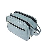 Luxorluxe Make-up-Tasche, Luxorluxe große Kapazität, Reise-Kosmetiktasche, Luxorluxe Make-up-Reisetasche, Multi-Trennwand mit Griff, Make-up-Tasche, tragbare multifunktionale Aufbewahrungstasche, blau