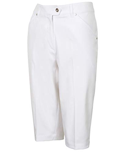 Island Green Damen Golf 1681SS Bermuda Shorts - Weiß - 10