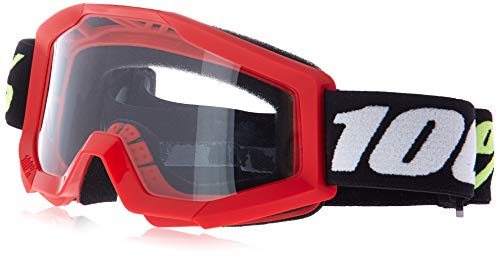 100% Unisex STRATA Mini Motocross Brille Fahrradbrille Rot Einheitsgröße