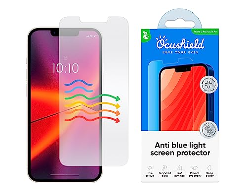 Ocushield Anti Blue Light, Tempered Glass Screen Protector for iPhone (iPhone 13 Pro Max 6,7)