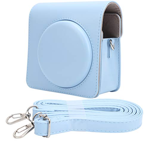 Goshyda Kamera-Schutzhülle, Abnehmbare Schulter-Kameratasche aus PU-Leder, Verhindert Kratzer und Abrieb, für Instax Square SQ1(Blau)